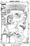 Ditko, Steve - Speedball #9 cover (Bruce Patterson inks)