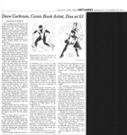 Dave Cockrum New York Times Obituary