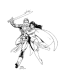 Kane, Gil - Flash Gordon and Dale Arden (lightboxed and inked by Dan Adkins)